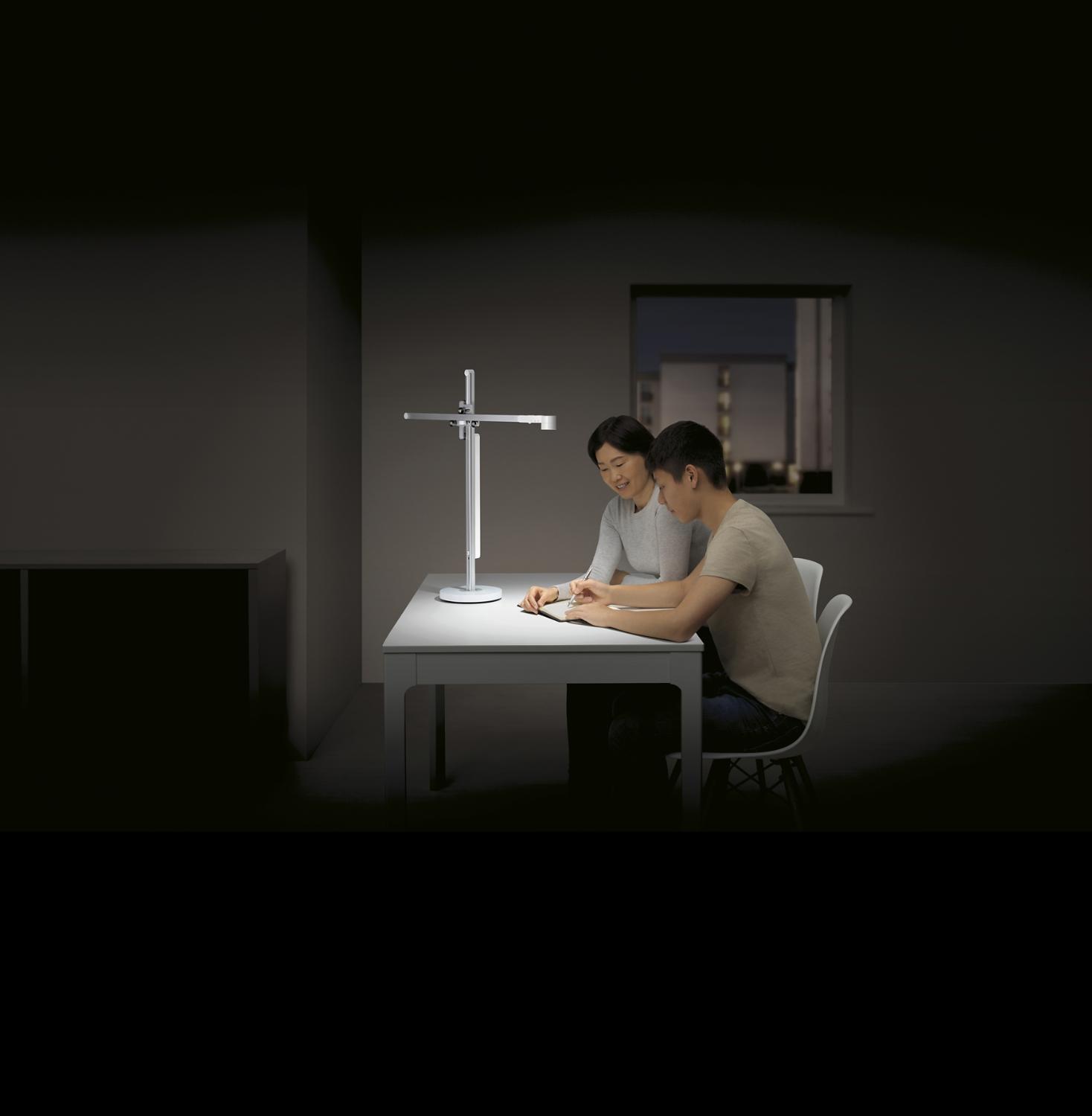 Dyson lighting on workspaces